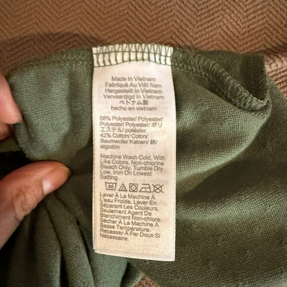 ✨J.Crew Size M Women's Casual Green Textured Short Sleeve Dress ✨ - Picture 7 of 8